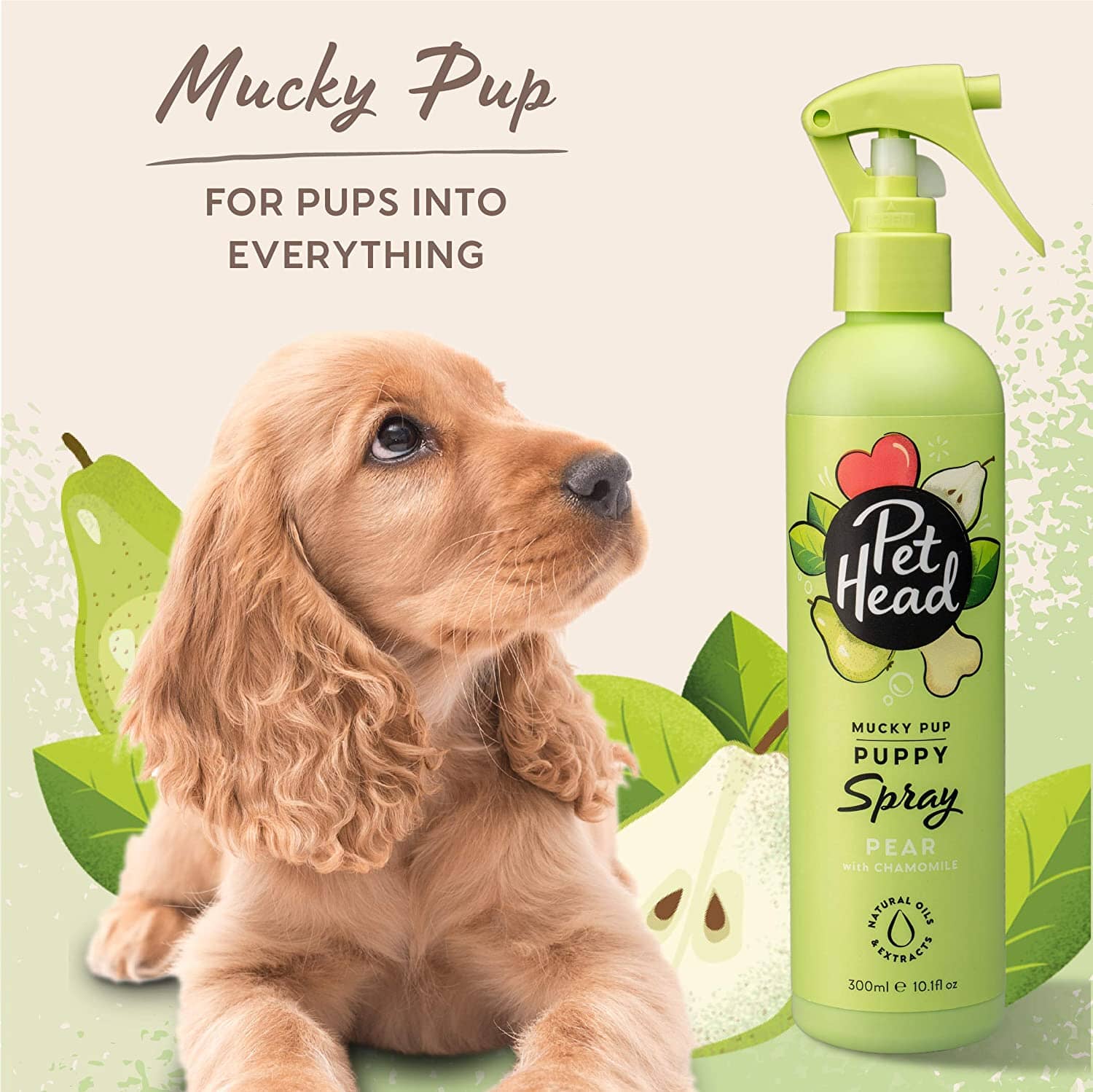 Pet Head Mucky Puppy Spray Dog Colognes - Pear - 10.1 Oz  