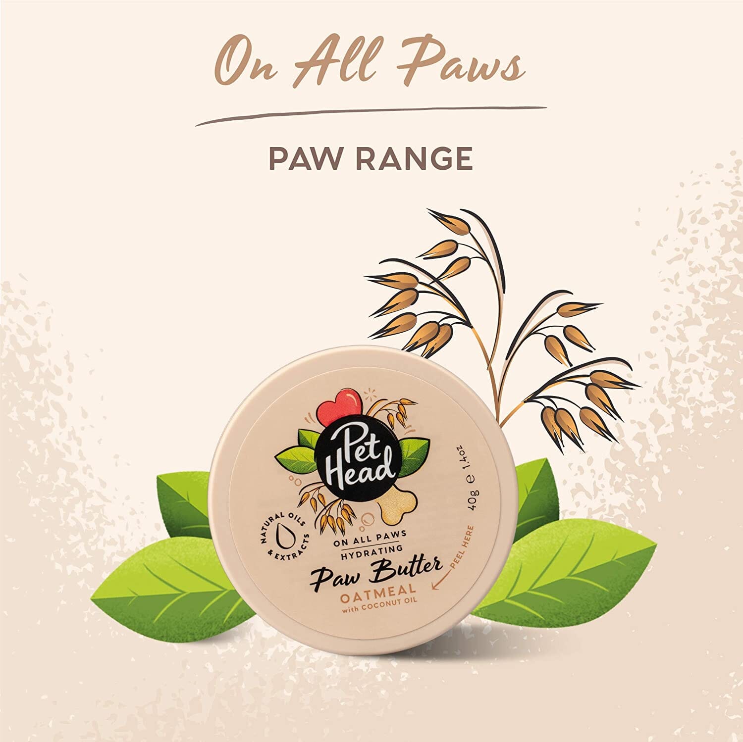 Pet Head On All Paws Paw Butter Dog Paw Care - Oatmeal - 1.4 Oz  