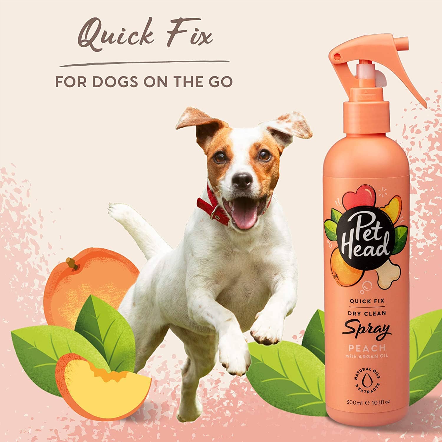 Pet Head Quick Fix 2 In 1 Spray Dog Colognes - Peach - 10.1 Oz  