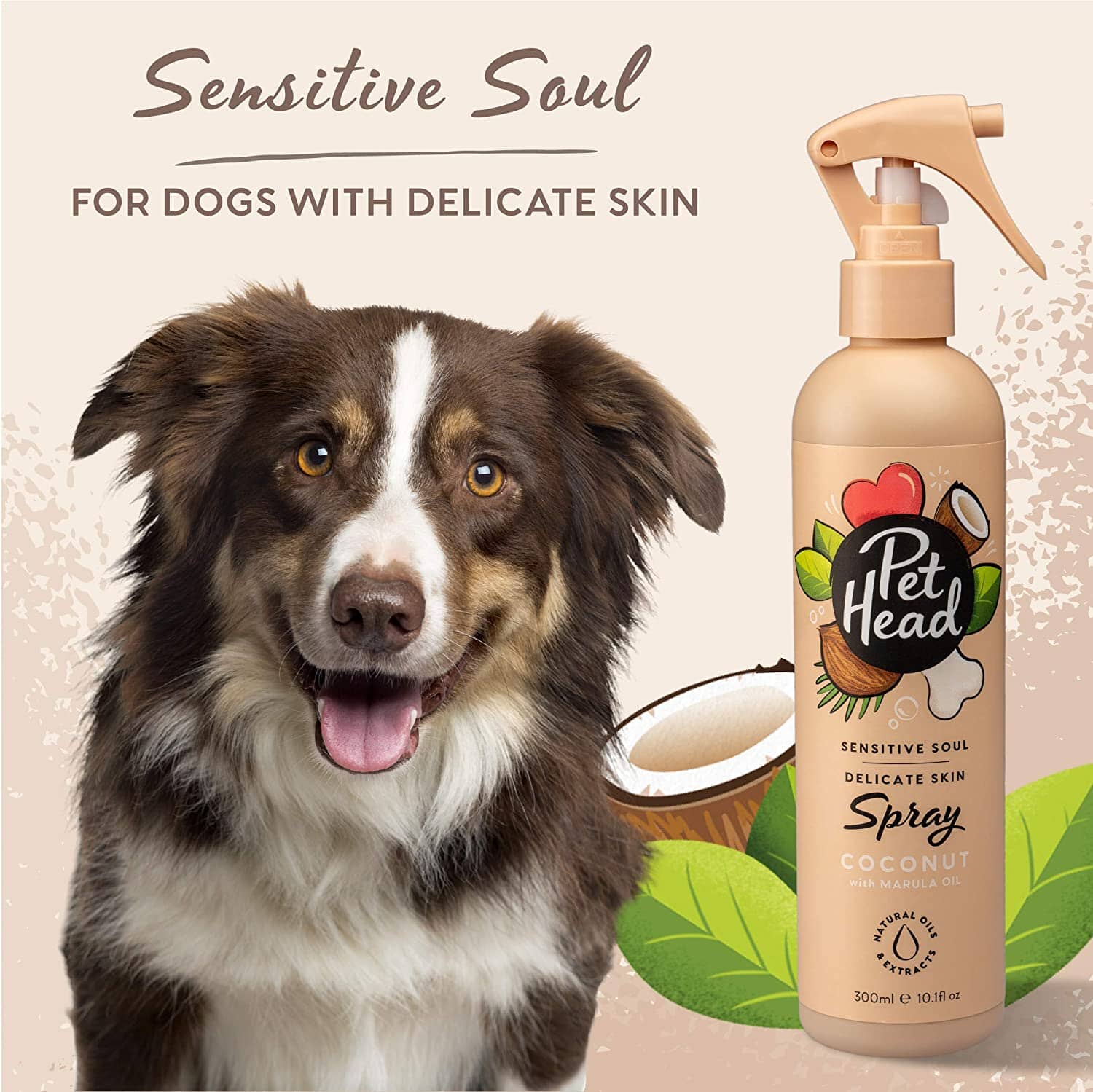 Pet Head Sensitive Soul Shampoo Spray Dog Colognes - Coconut - 10.1 Oz  