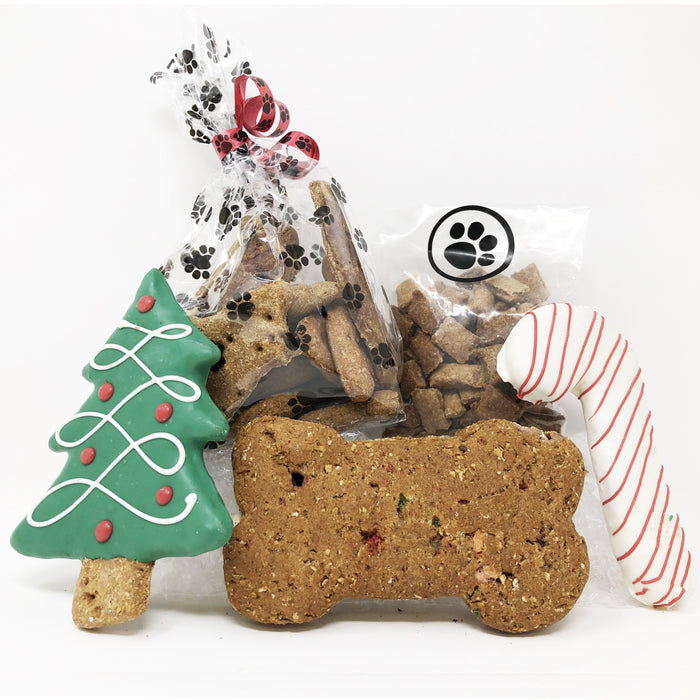 Pet Life 5 Piece Small Christmas Dog Biscuits and Treats Holiday Gift Set