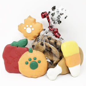 Pet Life 6 Piece 'Happy Thanksgiving' Feast Dog Biscuits and Treats Gift Set