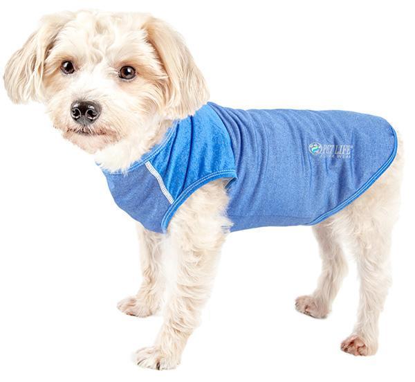 Pet Life ® Active 'Aero-Pawlse' Quick-Dry and 4-Way-Stretch Yoga Fitness Dog T-Shirt Ta...