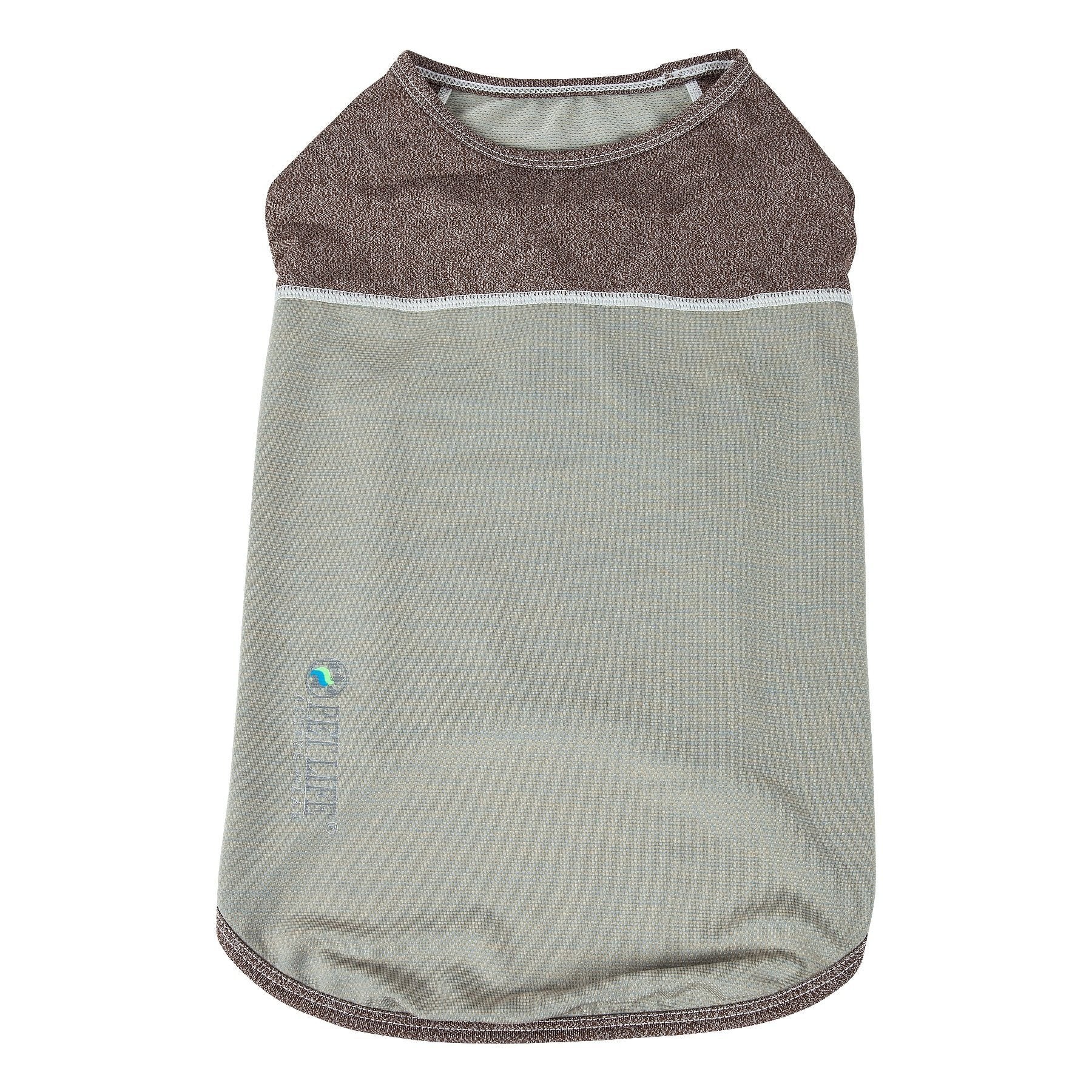 Pet Life ® Active 'Aero-Pawlse' Quick-Dry and 4-Way-Stretch Yoga Fitness Dog T-Shirt Tank Top X-Small Tan/Brown