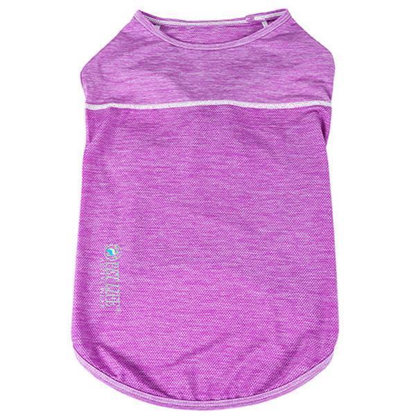 Pet Life ® Active 'Aero-Pawlse' Quick-Dry and 4-Way-Stretch Yoga Fitness Dog T-Shirt Tank Top X-Small Maroon/Purple