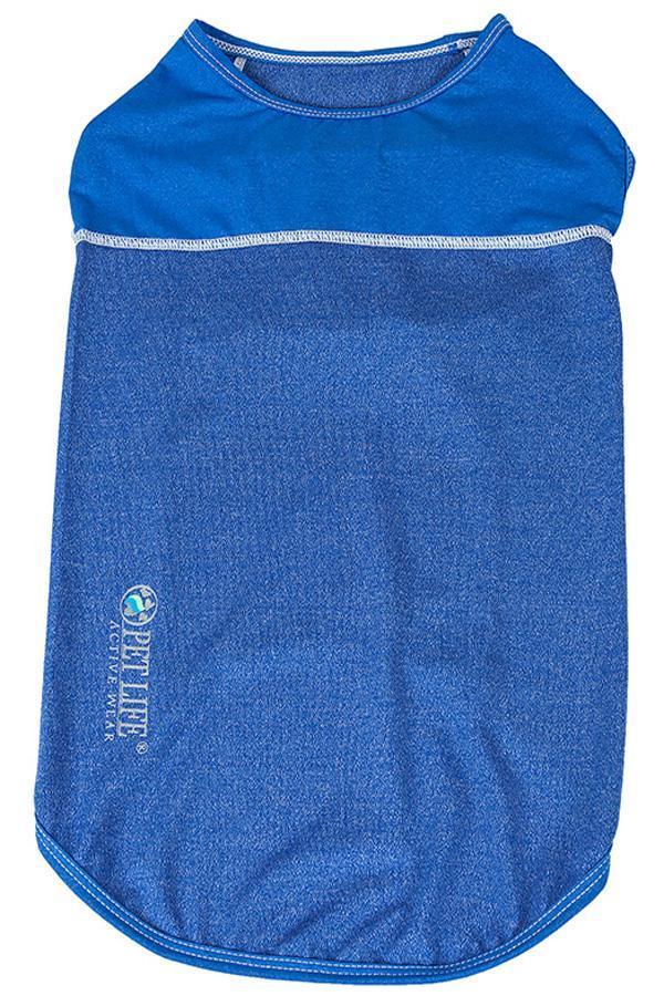 Pet Life ® Active 'Aero-Pawlse' Quick-Dry and 4-Way-Stretch Yoga Fitness Dog T-Shirt Tank Top X-Small Seafoam Blue