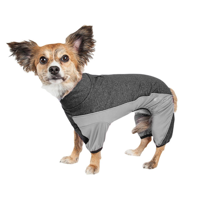 Pet Life ® Active 'Chase Pacer' Medium-weight 4-Way-Stretch Yoga Fitness Dog Tracksuit