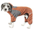 Pet Life ®  Active 'Fur-Breeze' Medium-weight 4-Way-Stretch Full Body Hooded Dog Yoga sweater X-Small Burnt Orange