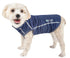 Pet Life ®  Active 'Racerbark' 4-Way-Stretch Yoga Fitness Dog T-Shirt Tank Top X-Small Navy