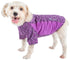 Pet Life ® Active 'Warf Speed' Heathered Ultra-Stretch Yoga Fitness Dog T-Shirt X-Small Purple Heather And Purple