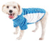 Pet Life ® Active 'Warf Speed' Heathered Ultra-Stretch Yoga Fitness Dog T-Shirt X-Small Blue Heather And White