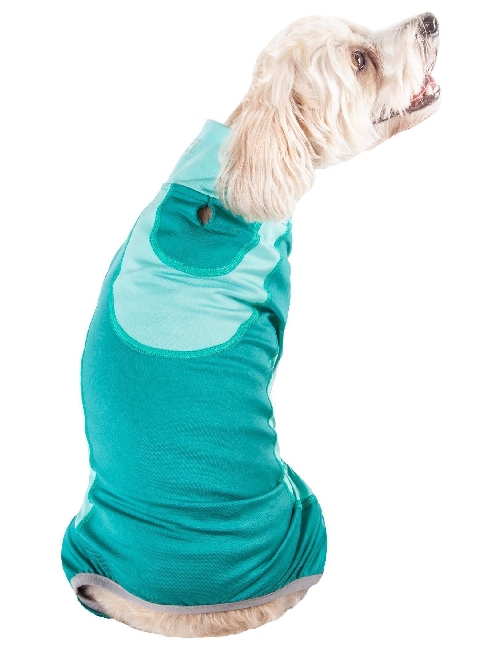 Pet Life ® Active 'Warm-Pup' Stretchy and Quick-Drying Fitness Dog Yoga Warm-Up Tracksuit  