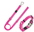 Pet Life ® 'Advent' Outdoor Series 3M Reflective 2-in-1 Durable Martingale Training Dog Leash and Collar Pink Small