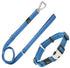 Pet Life ® 'Advent' Outdoor Series 3M Reflective 2-in-1 Durable Martingale Training Dog Leash and Collar Blue Small