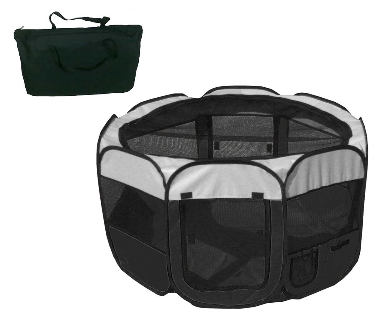 Pet Life ® 'All-Terrain' Lightweight Easy Folding Wire-Framed Collapsible Travel Pet Dog Playpen crate  