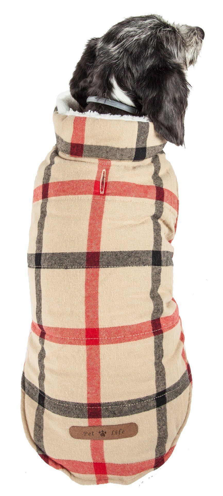 Pet Life ®  'Allegiance' Classical Insulated Plaid Fashion Dog Jacket  