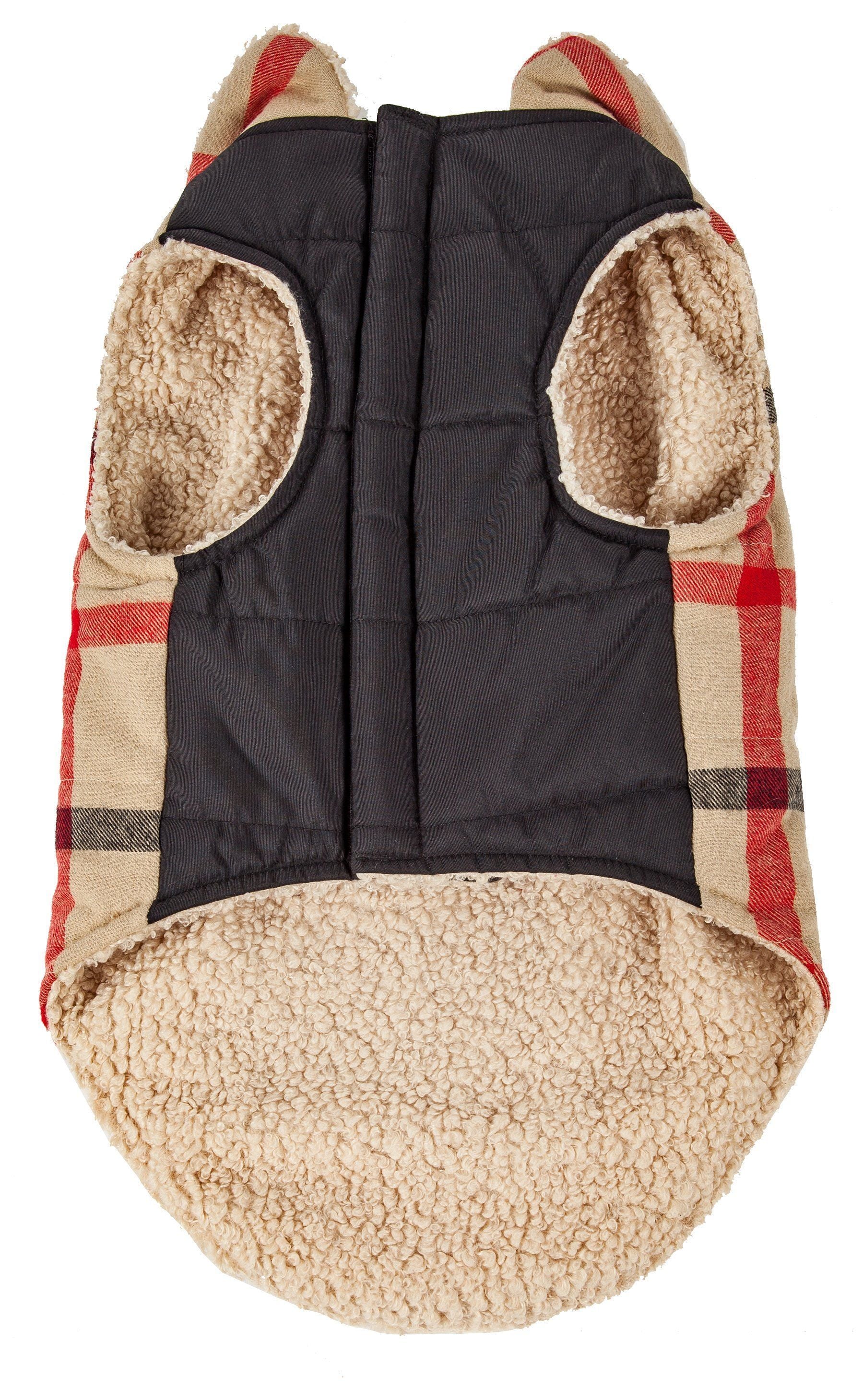 Pet Life ®  'Allegiance' Classical Insulated Plaid Fashion Dog Jacket  