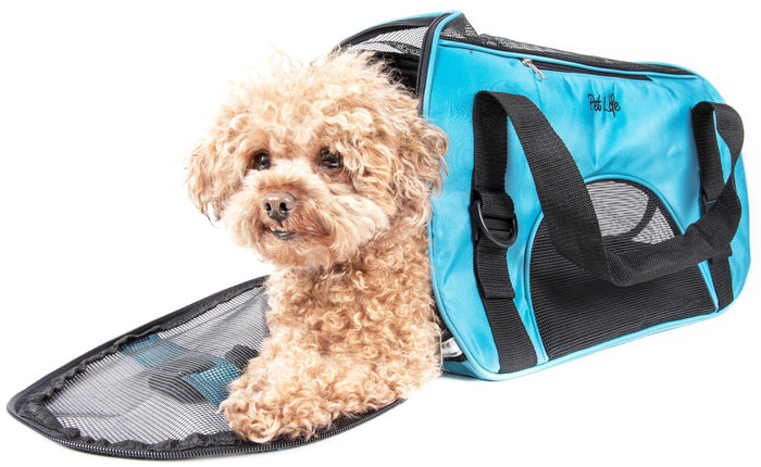 Pet Life ® 'Altitude Force' Airline Approved Sporty Zippered Folding Fashion Pet Dog Ca...