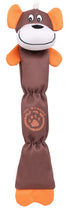 Pet Life ® Animated Extra Long Nylon Squeaker Water-resistant Plush Dog Toy Brown 