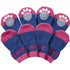 Pet Life ® Anti-Slip Rubberized Gripped Breathable Stretch Pet Dog Socks - Set of 4 Small Purple & Blue
