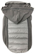 Pet Life ® 'Apex' Lightweight Hybrid 4-Season Stretch and Quick-Dry Dog Coat w/ Pop out Hood Gray X-Small