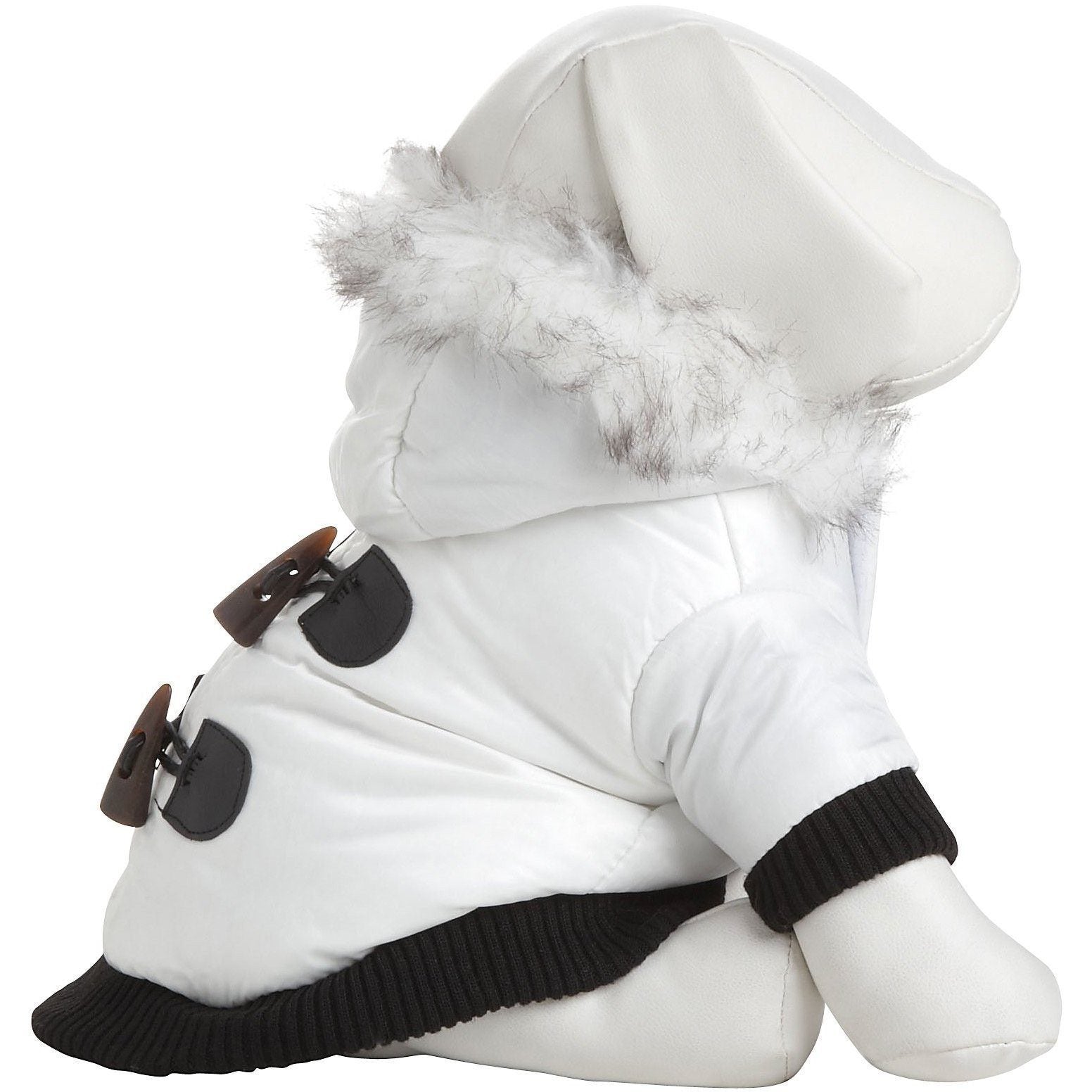 Pet Life ® Aspen Winter-White 3M Insulated Fashion Pet Parka Dog Coat X-Small 