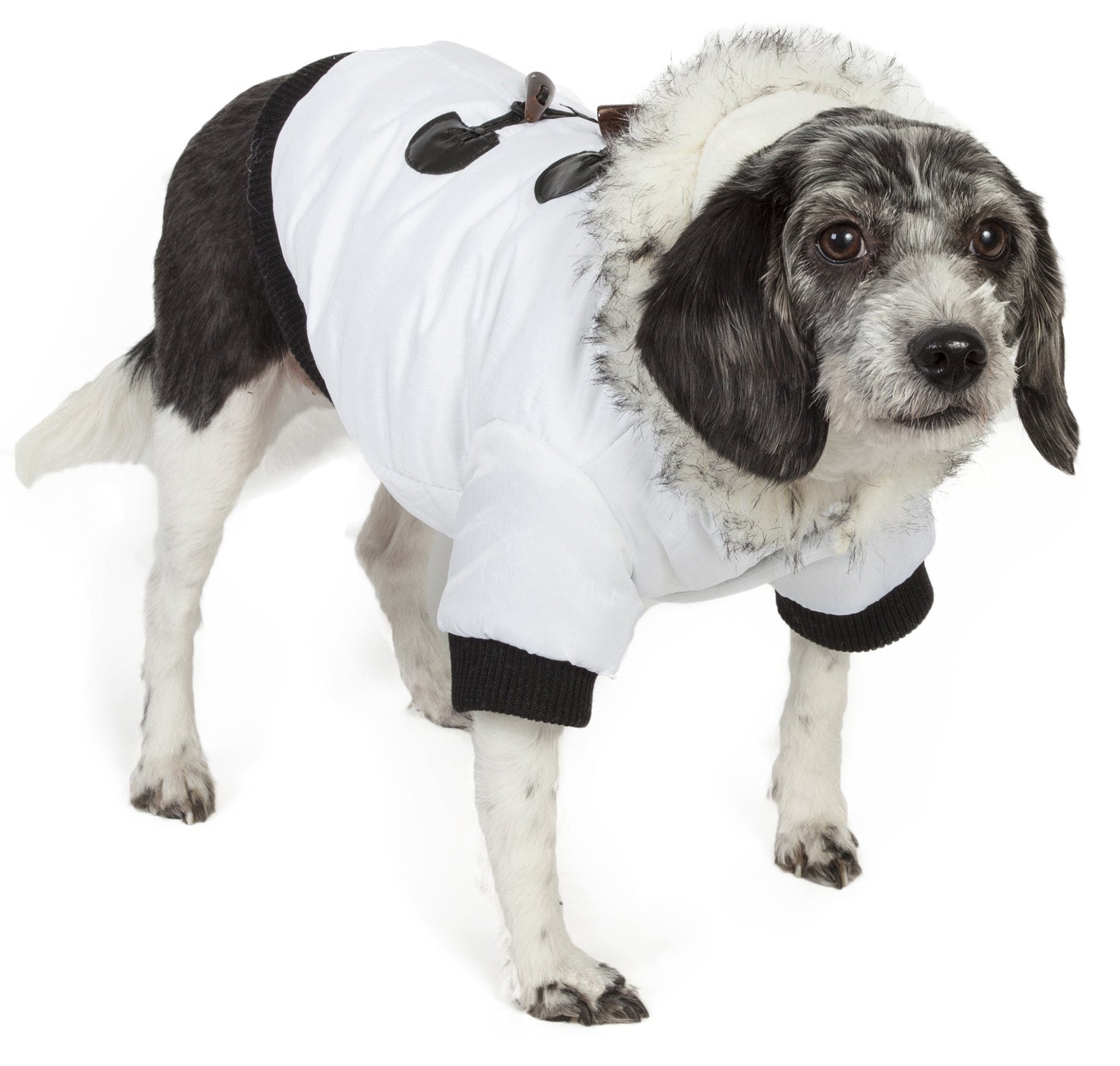 Pet Life ® Aspen Winter-White 3M Insulated Fashion Pet Parka Dog Coat  