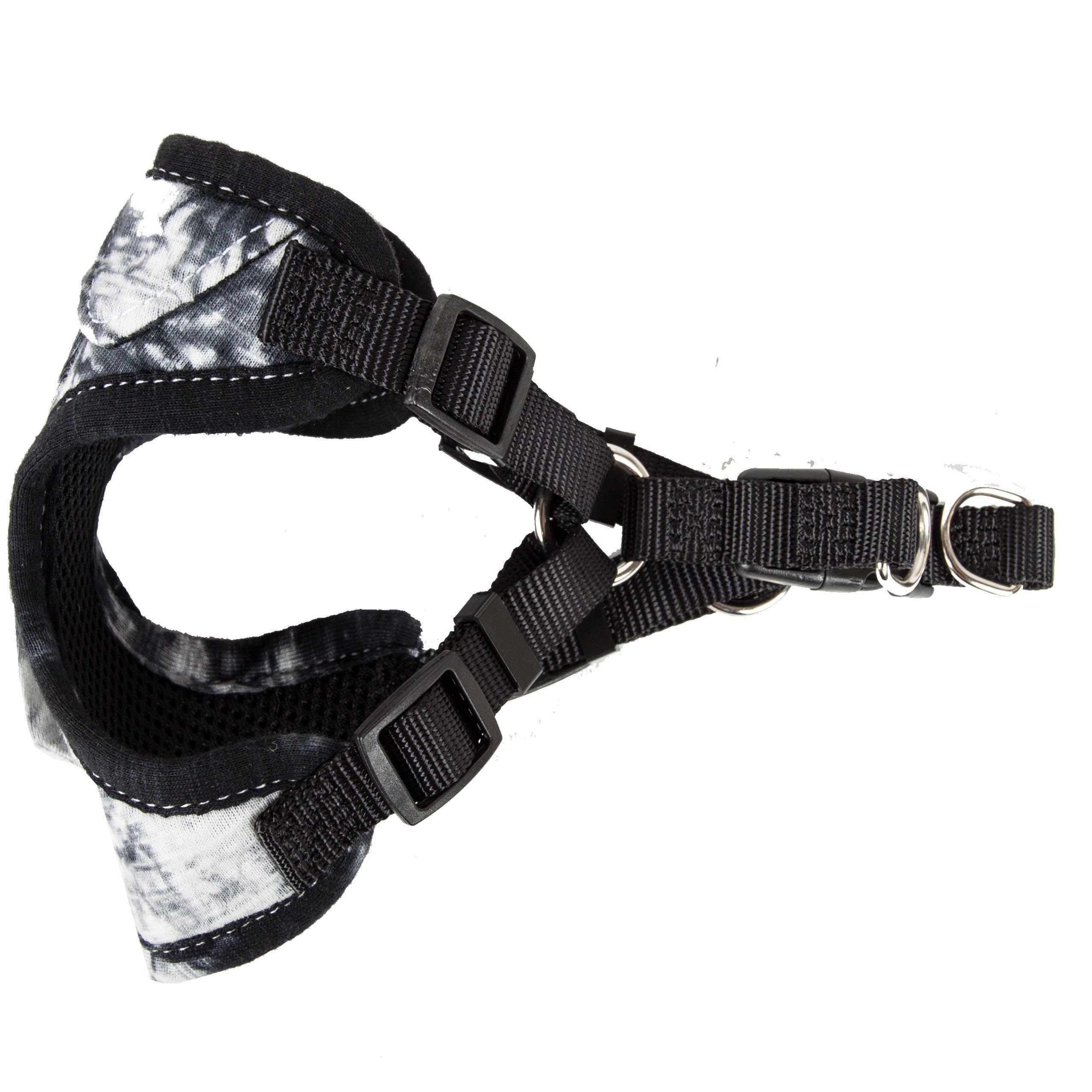 Pet Life ®  'Bonatied' Mesh Reversed Adjustable Fashion Dog Harness W/ Designer Neck Tie  