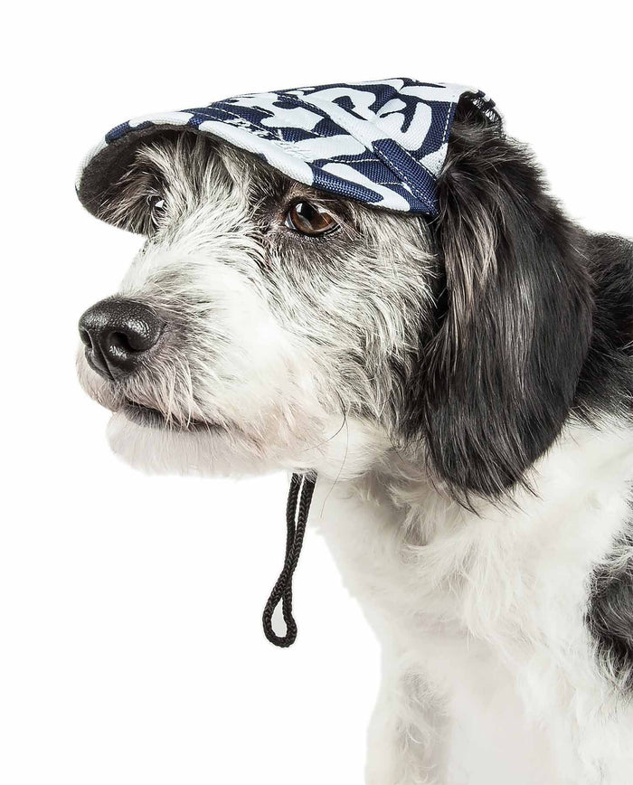 Pet Life ®  'Bone Cappa' Graffiti Sculptured Uv Protectant Adjustable Fashion Dog Hat Cap