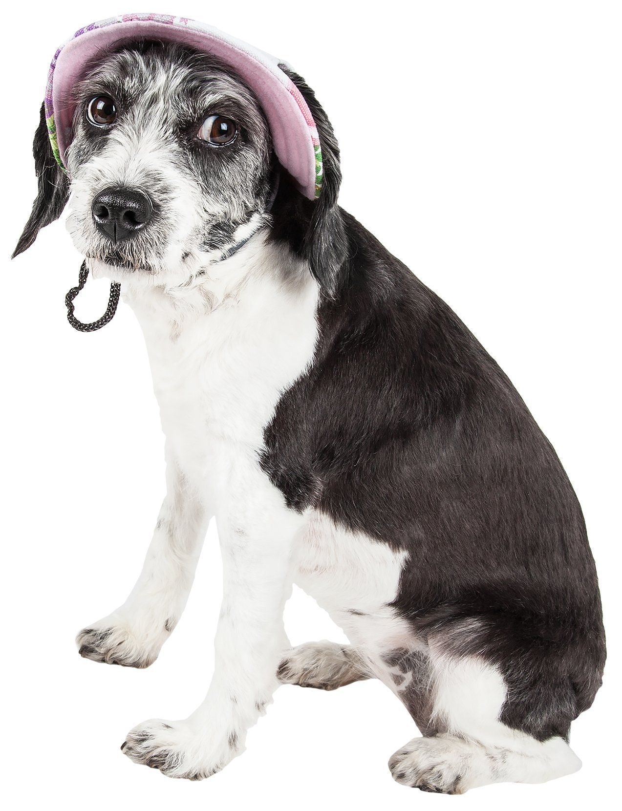 Pet Life ®  'Botanic Bark' Floral UV Protectant Adjustable Fashion Canopy Brimmed Dog Hat Cap  