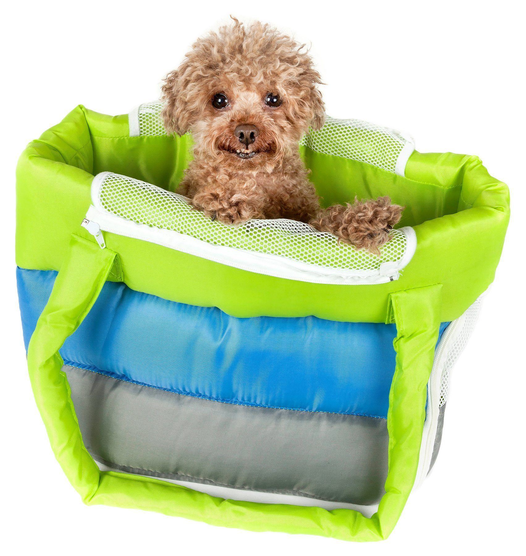 Pet Life ® 'Bubble-Poly' Tri-Colored Winter Insulated Fashion Designer Pet Dog Carrier  