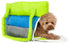 Pet Life ® 'Bubble-Poly' Tri-Colored Winter Insulated Fashion Designer Pet Dog Carrier Green, Blue, Grey 