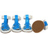 Pet Life ® 'Buckle-Supportive' PVC Waterproof Pet Dog Shoes Sandals - Set Of 4 X-Small Ocean Blue