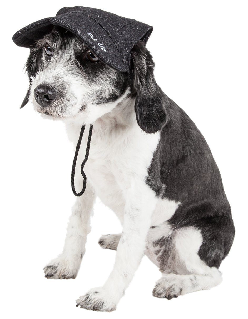 Pet Life ®  'Cap-Tivating' UV Protectant Adjustable Fashion Dog Hat Cap  