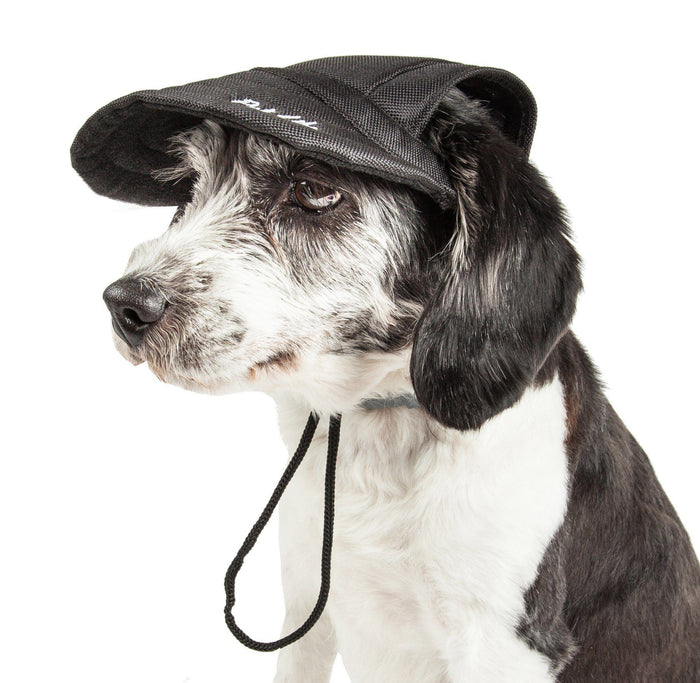 Pet Life ®  'Cap-Tivating' UV Protectant Adjustable Fashion Dog Hat Cap