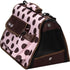 Pet Life ® Casual Polka-Dotted Airline Approved Folding Zippered Collapsible Travel Pet Dog Carrier w/ Pouch Medium 