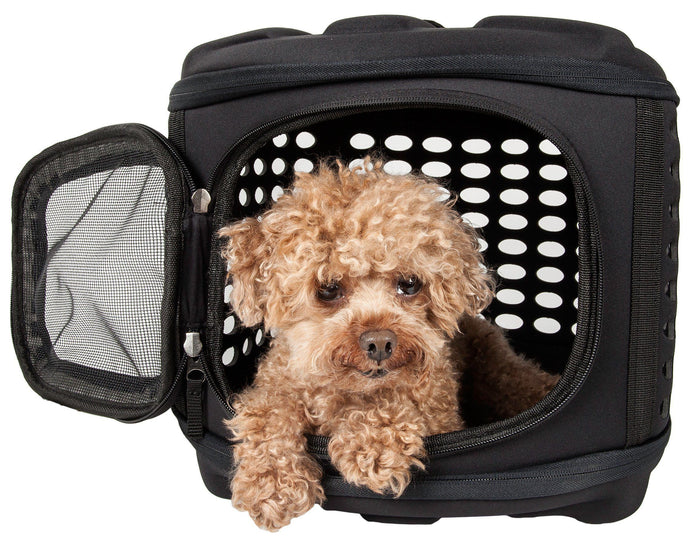Pet Life ® 'Circular Shelled' Perforated Lightweight Collapsible Military Grade Travel ...