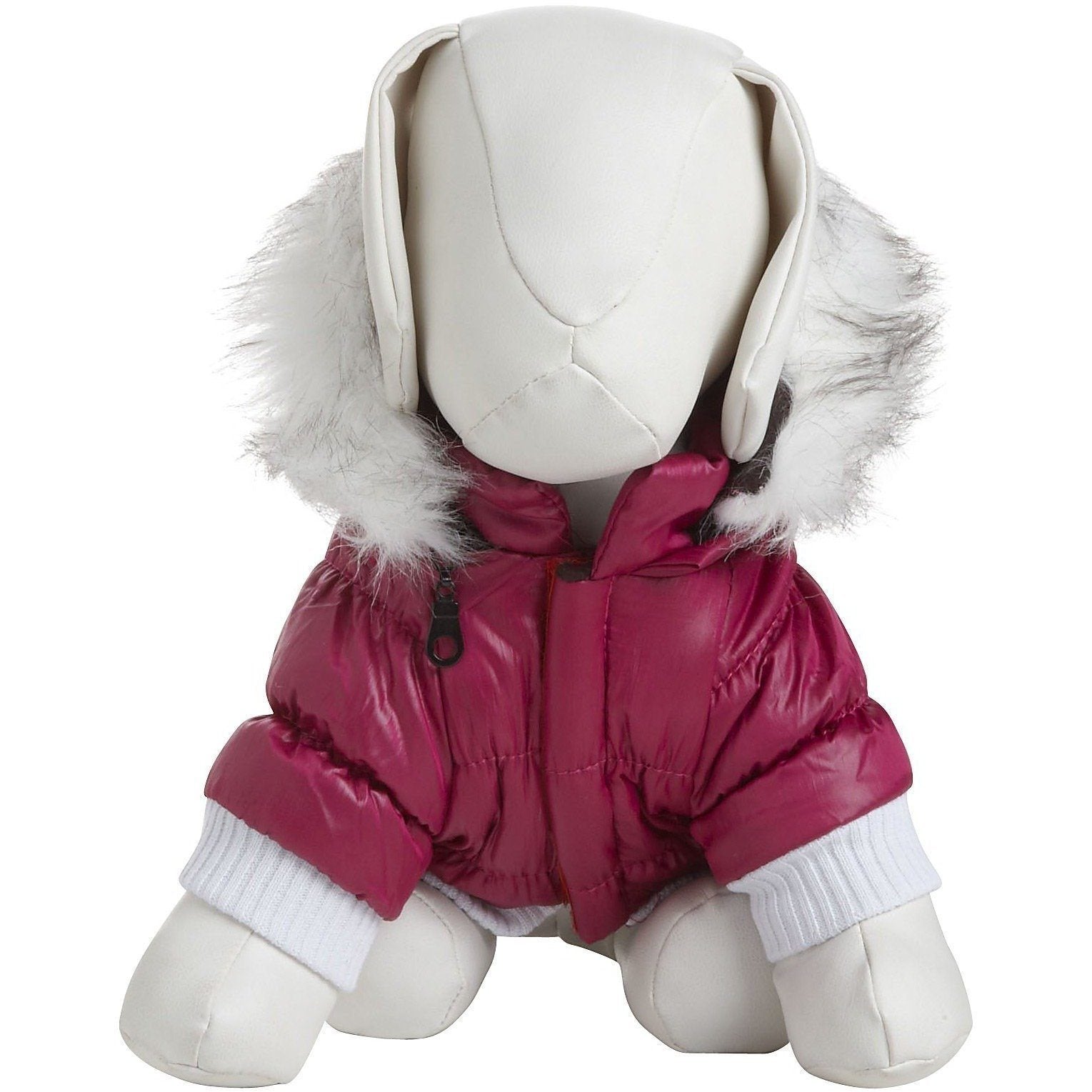 Pet Life ® Classic Metallic Fashion 3M Insulated Dog Coat Parka  w/ Removable Hood  