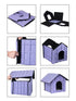 Pet Life ® 'Collapsi-Pad' Folding Lightweight Travel Pet House with inner Mat  