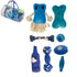 Pet Life ® 'Duffle Bag' 8 Piece Jute Rope and Rubberized Squeak Chew Pet Dog Toy Gift Set  