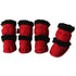 Pet Life ® 'Duggz' 3M Insulated Winter Fashion Dog Shoes Booties - Set of 4 X-Small Red & Black