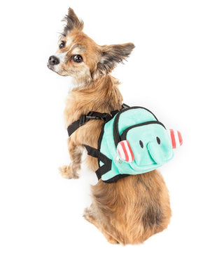Pet Life ® 'Dumbone' Dual-Pocketed Animated Fashion Dog Harness Backpack