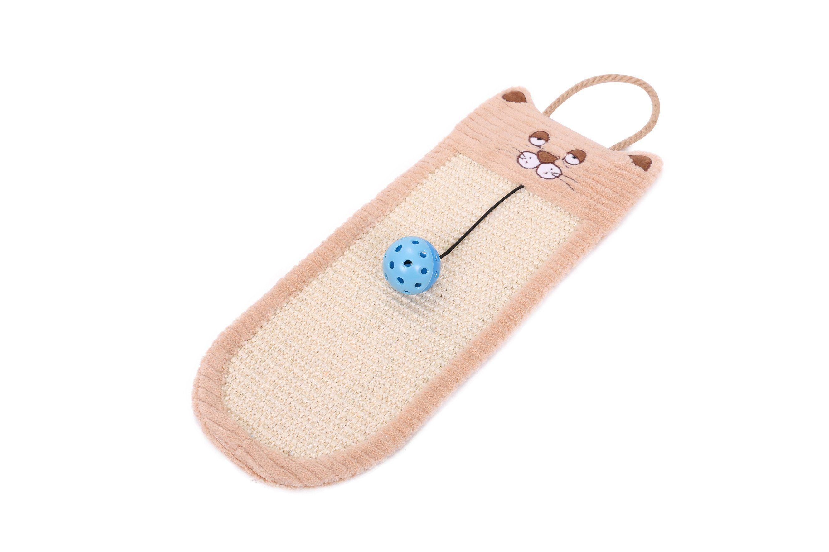 Pet Life ® Eco-Natural Sisal and Jute Hanging Carpet Cat Scratcher Brown 