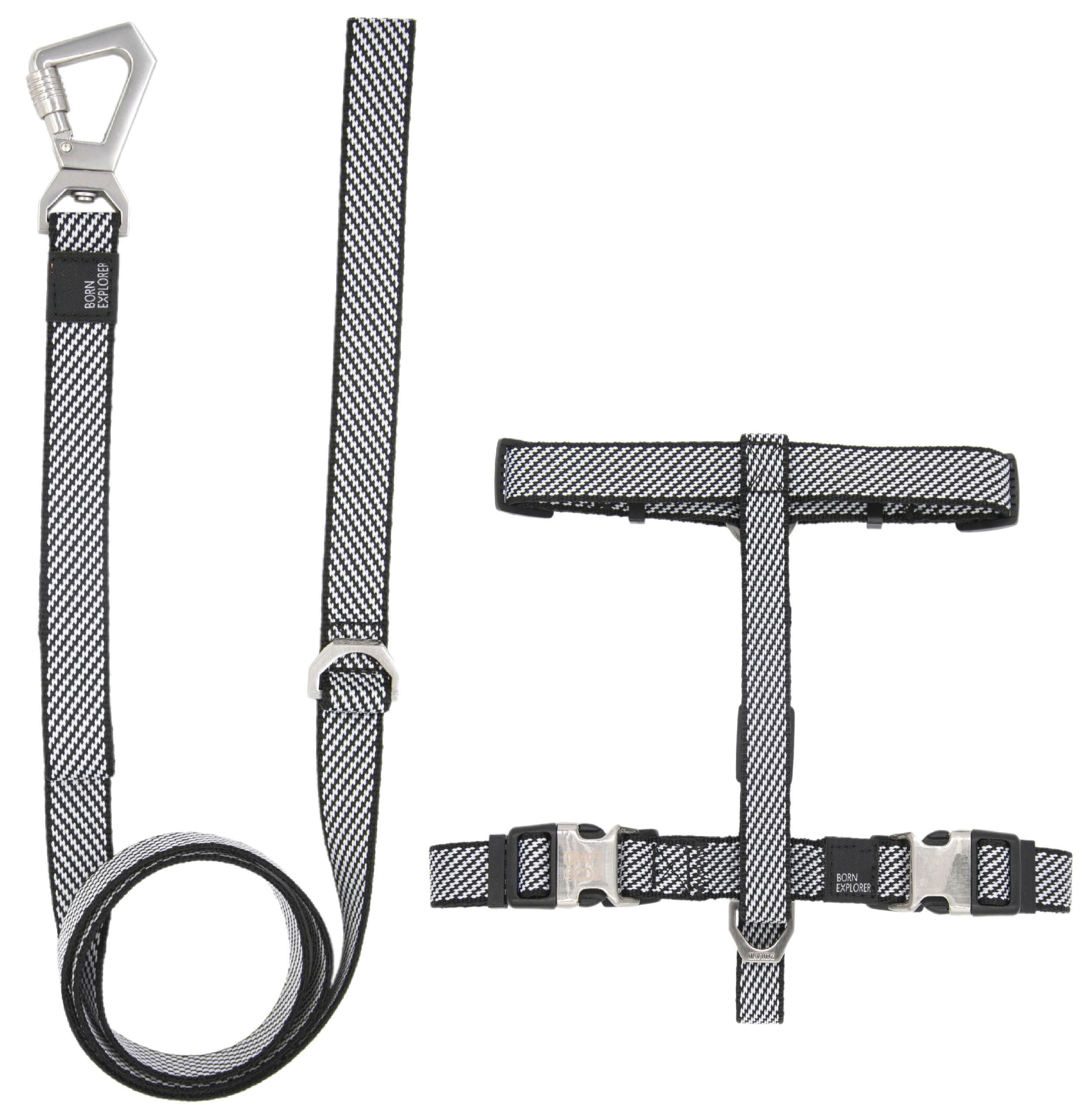 Pet Life ® 'Escapade' Outdoor Series 2-in-1 Convertible Dog Leash and Harness Gray Small