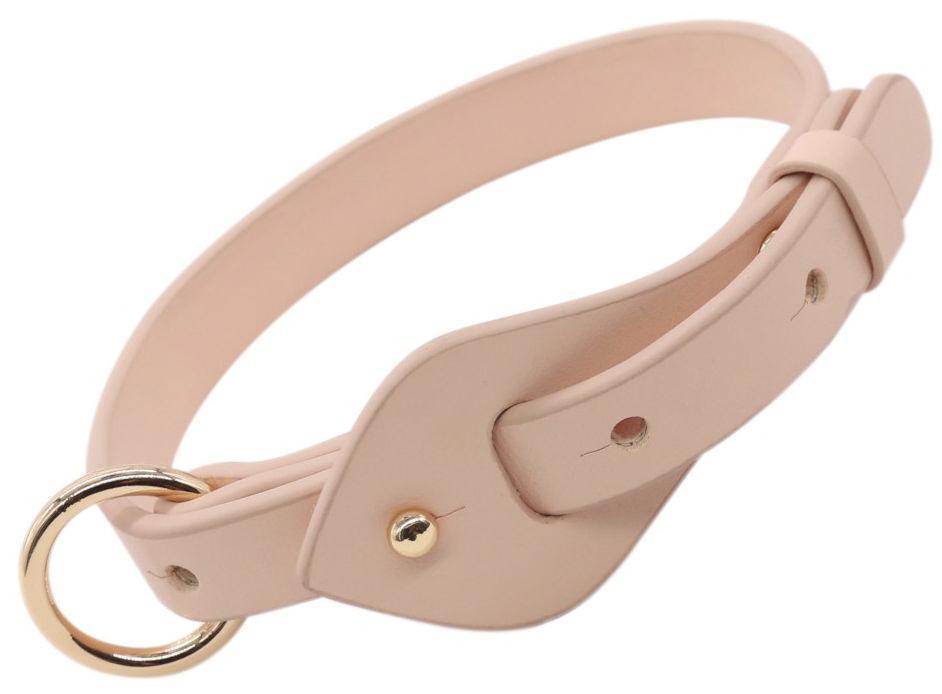 Pet Life ® 'Ever-Craft' Boutique Series Adjustable Designer Leather Dog Collar Pink Small