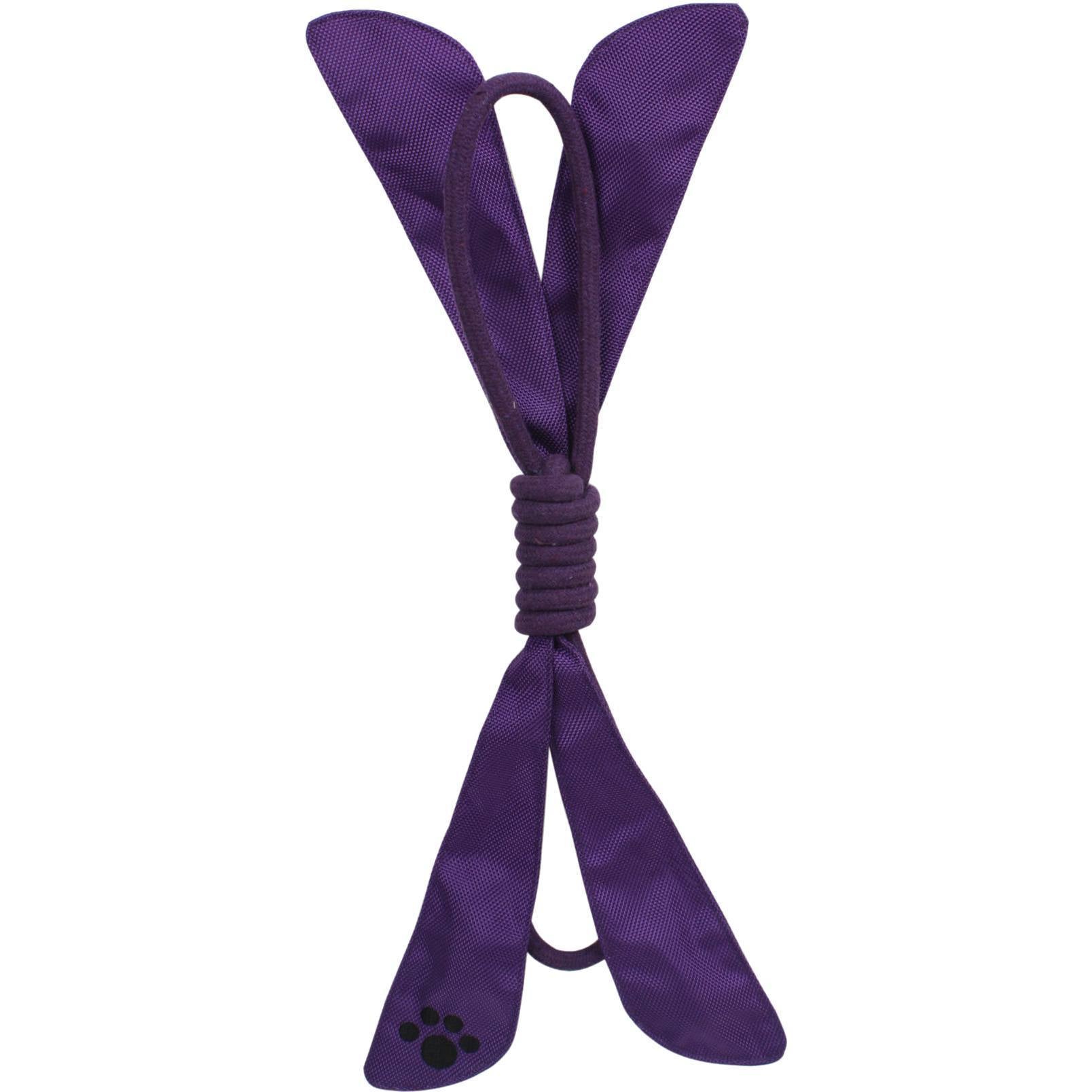 Pet Life ® 'Extreme Bow' Sporty Rope and Squeak Dog Toy Purple 