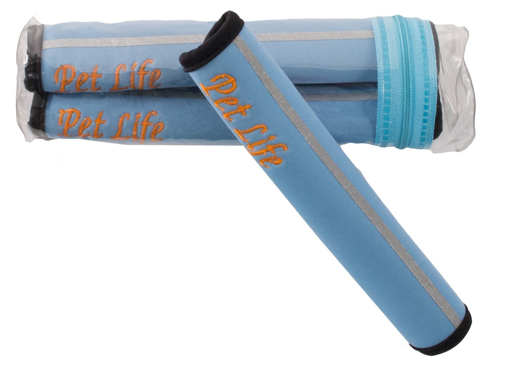 Pet Life ® 'Extreme-Neoprene' Joint Protective Safety Recovery and Reflective Pet Dog Sleeves - Set of 4 Small Sky Blue