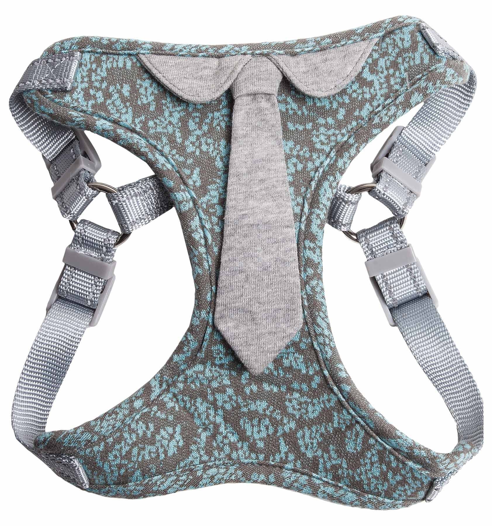 Pet Life ®  'Fidomite' Mesh Reversed and Adjustable Fashion Dog Harness W/ Designer Neck Tie  