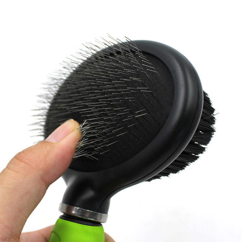 Pet Life ® Flex Series 2-in-1 Dual-Sided Slicker and Bristle Grooming Pet Brush  