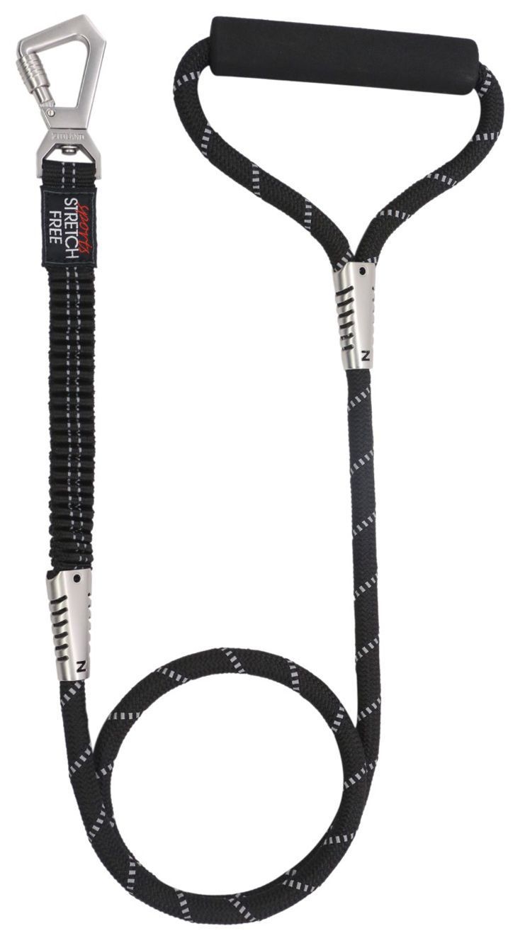 Pet Life ® 'Flexo-Tour' Shock Aborbing and 3M Reflective Dog Leash Black 